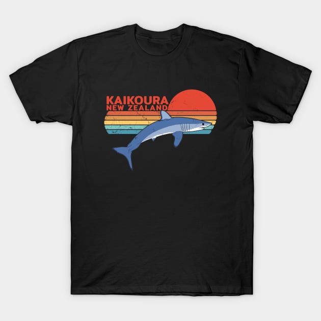 Kaikoura New Zealand Mako Shark T-Shirt by NicGrayTees